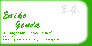 eniko genda business card